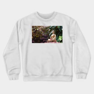 Buddha meditating in the forest Crewneck Sweatshirt